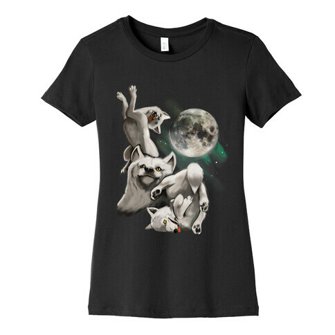 Three Wolf Moon Moon Womens T-Shirt