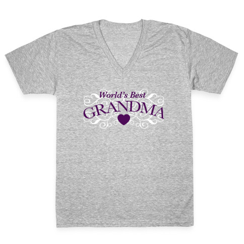 World's Best Grandma V-Neck Tee Shirt