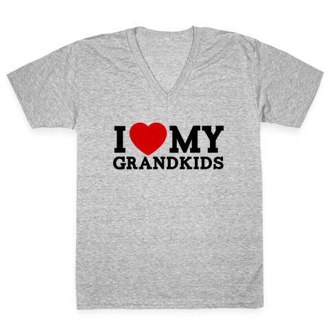 I Love My Grandkids V-Neck Tee Shirt