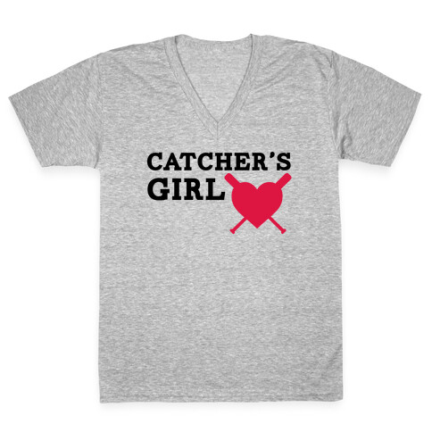 Catcher's Girl V-Neck Tee Shirt