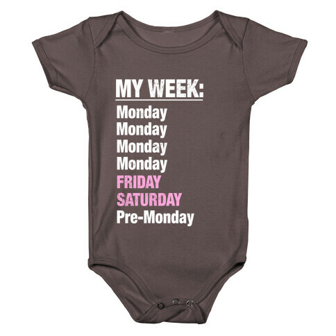 My Typical Week (tank) Baby One-Piece