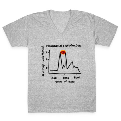 Probability of Mordor V-Neck Tee Shirt