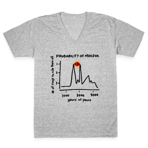 Probability of Mordor V-Neck Tee Shirt