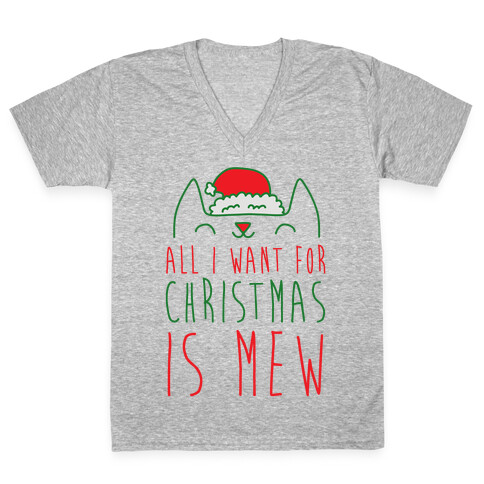 All I Want For Christmas Is Mew V-Neck Tee Shirt