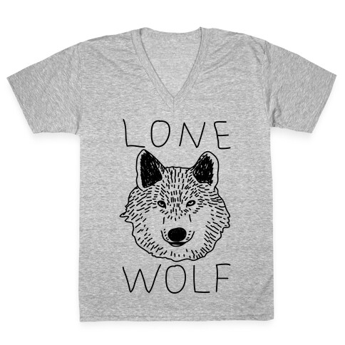 Lone Wolf V-Neck Tee Shirt