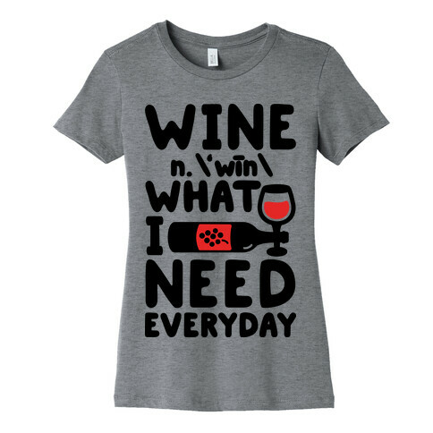 Wine Definition Womens T-Shirt