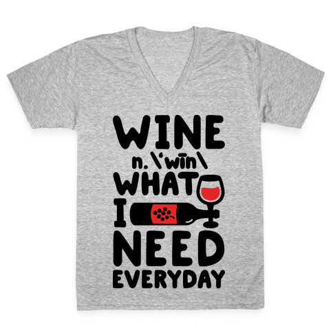 Wine Definition V-Neck Tee Shirt