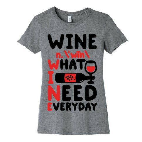 Wine Definition Womens T-Shirt