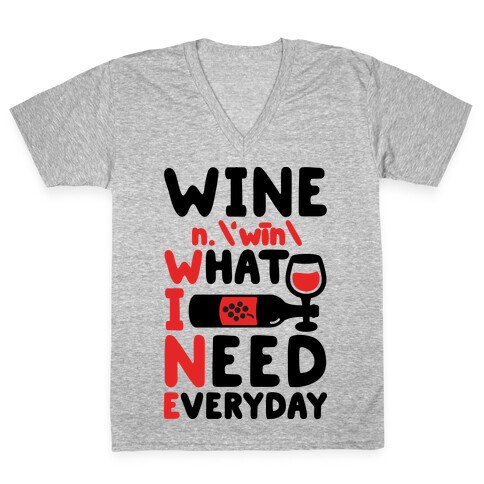 Wine Definition V-Neck Tee Shirt
