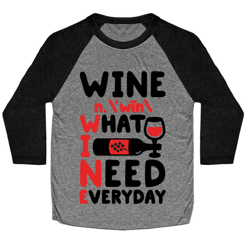 Wine Definition Baseball Tee