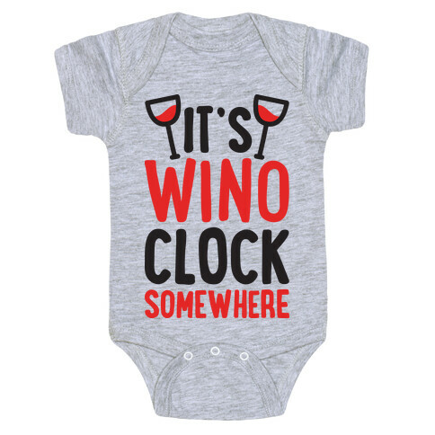 It's Wino-clock Somewhere! Baby One-Piece
