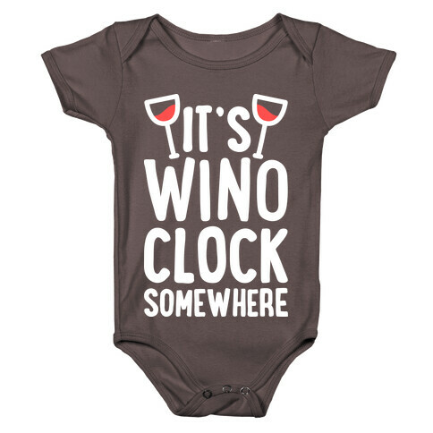 It's Wino-clock Somewhere! Baby One-Piece