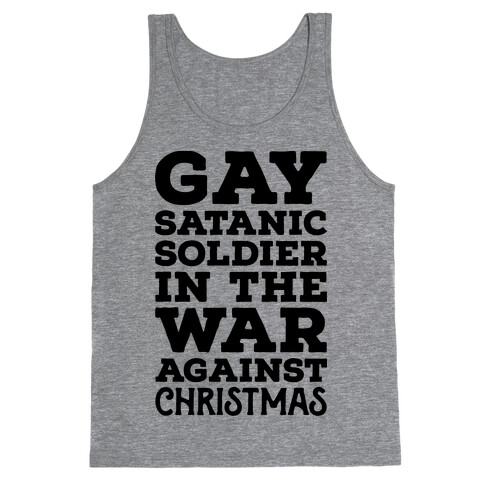 Gay Satanic Soldier Tank Top