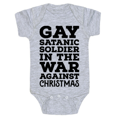 Gay Satanic Soldier Baby One-Piece