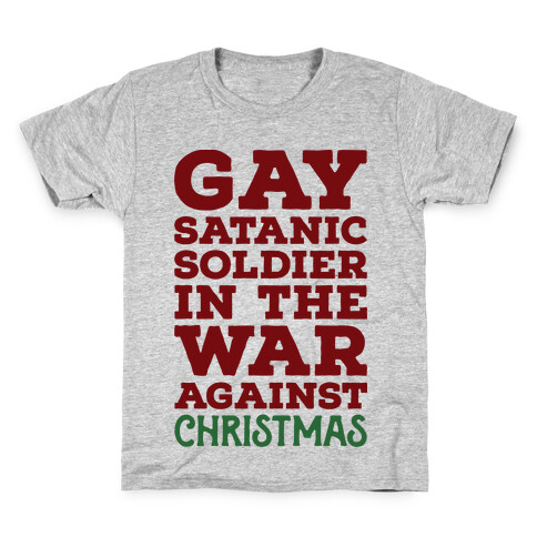 Gay Satanic Soldier Kids T-Shirt