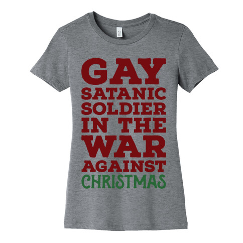 Gay Satanic Soldier Womens T-Shirt