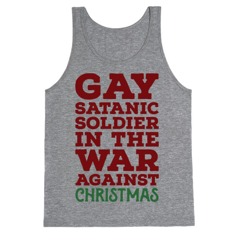 Gay Satanic Soldier Tank Top