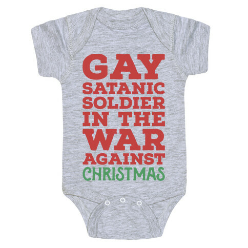 Gay Satanic Soldier Baby One-Piece