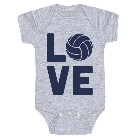 Love Volleyball (Athletic V-Neck) Baby One-Piece