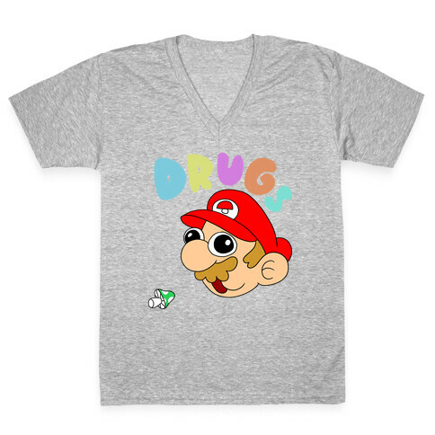 Mario On Drugs V-Neck Tee Shirt