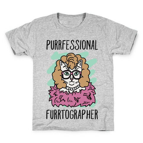 Purrfessional Furrtographer Kids T-Shirt