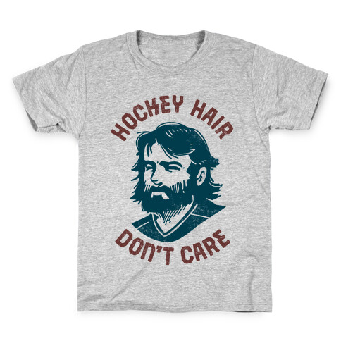 Hockey Hair Don't Care Kids T-Shirt