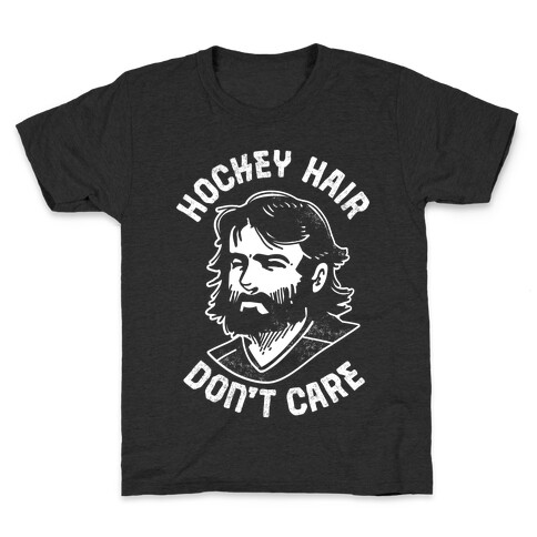 Hockey Hair Don't Care Kids T-Shirt