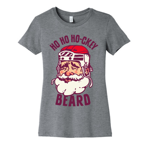 Ho Ho Ho-ckey Beard Womens T-Shirt