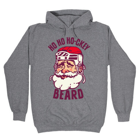 Ho Ho Ho-ckey Beard Hooded Sweatshirt