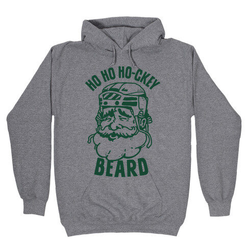 Ho Ho Ho-ckey Beard Hooded Sweatshirt