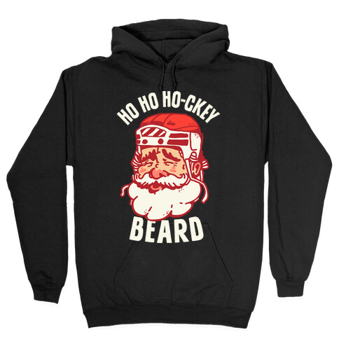 Ho Ho Ho-ckey Beard Hooded Sweatshirt