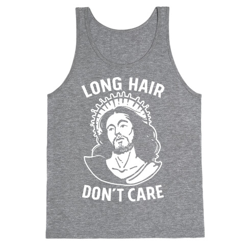 Long Hair Don't Care Jesus Tank Top