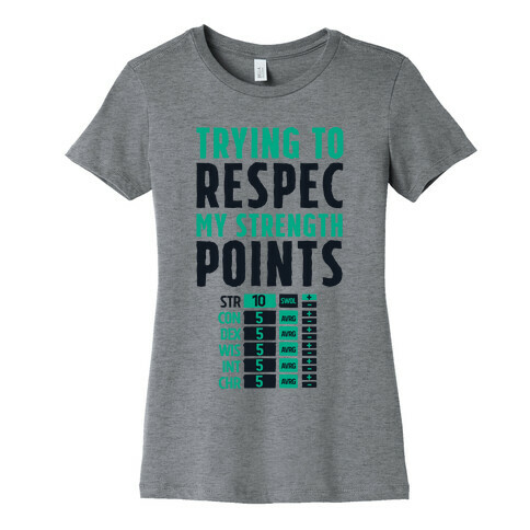 Trying to Respec My Strength Points  Womens T-Shirt