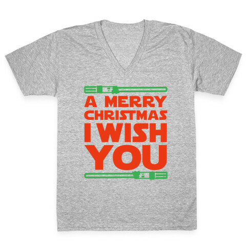 Merry Christmas I Wish You V-Neck Tee Shirt