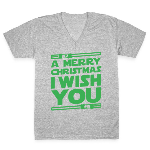 Merry Christmas I Wish You V-Neck Tee Shirt