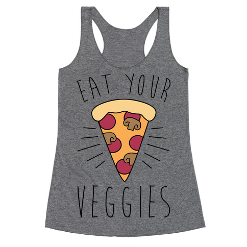 Eat Your Veggies (Pizza) Racerback Tank Top