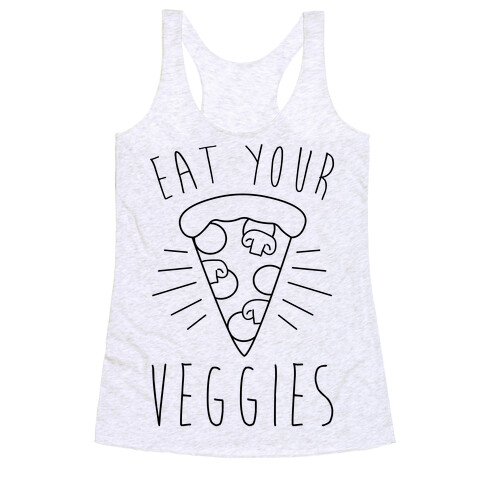 Eat Your Veggies (Pizza) Racerback Tank Top