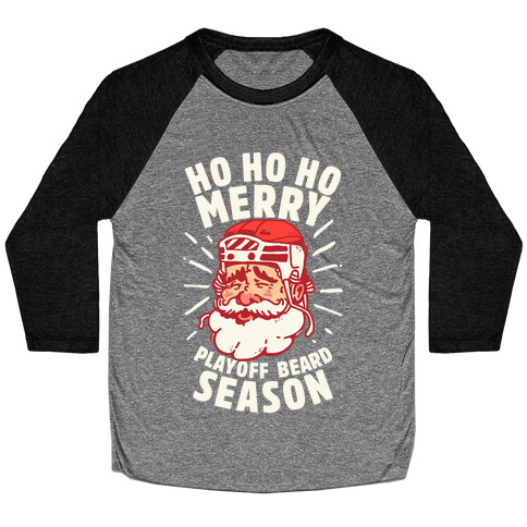 Merry Playoff Beard Season Baseball Tee