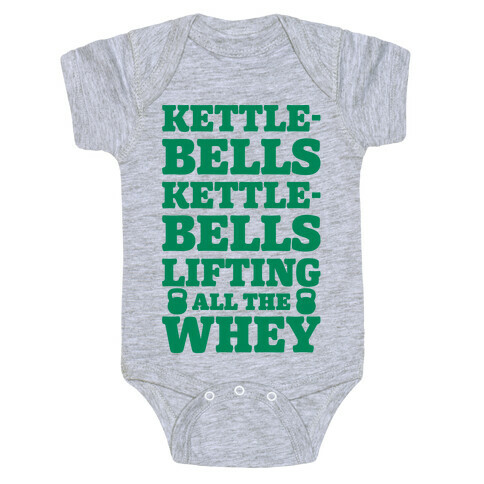 Kettlebells Kettlebells Lifting All The Whey Baby One-Piece