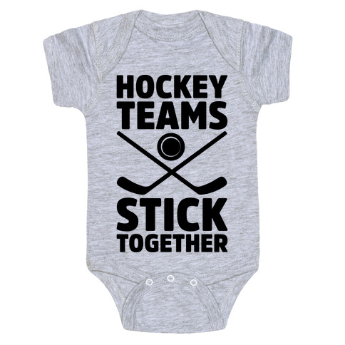 Hockey Teams Stick Together Baby One-Piece