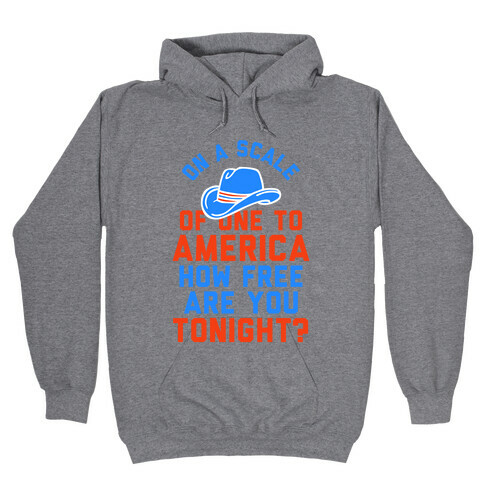 On a Scale of One To America (Tank) Hooded Sweatshirt