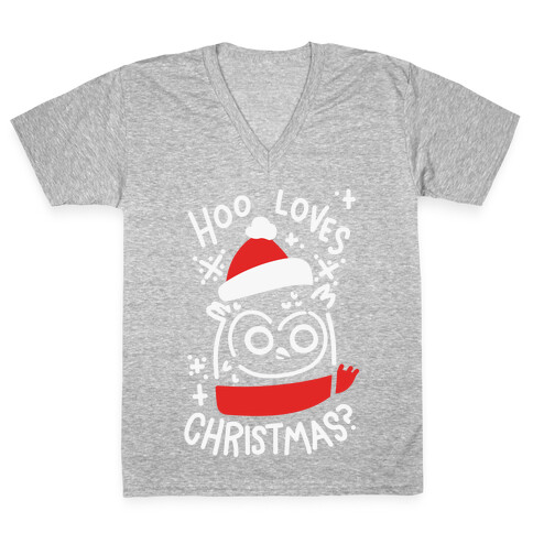 Hoo Loves Christmas? V-Neck Tee Shirt