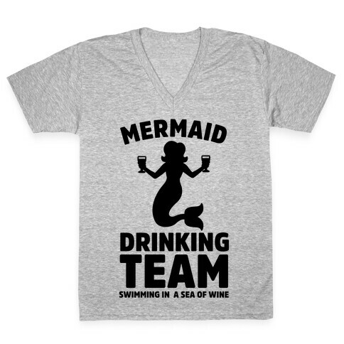 Mermaid Drinking Team V-Neck Tee Shirt