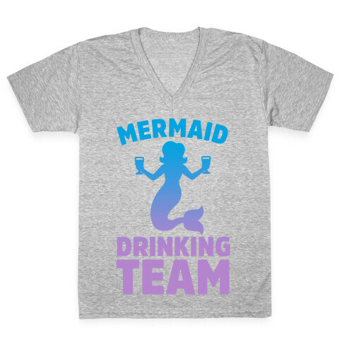 Mermaid Drinking Team V-Neck Tee Shirt