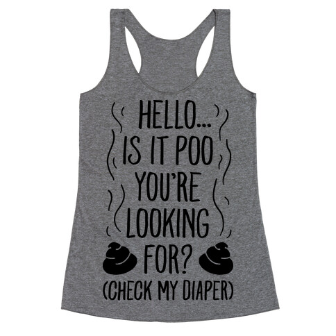 Is It Poo You're Looking For? Racerback Tank Top