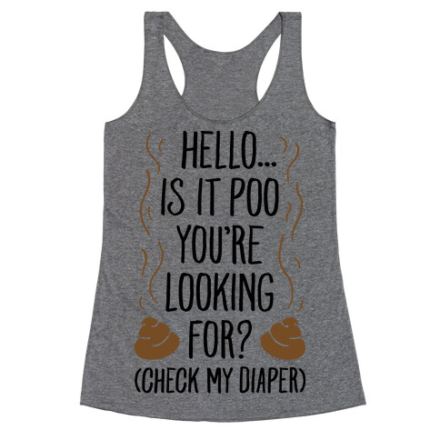 Is It Poo You're Looking For? Racerback Tank Top