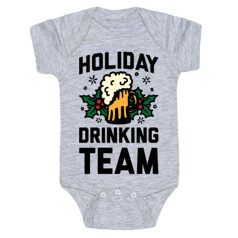Holiday Drinking Team Baby One-Piece