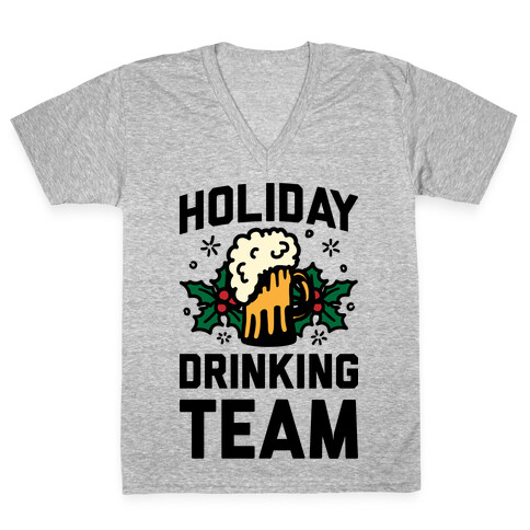 Holiday Drinking Team V-Neck Tee Shirt