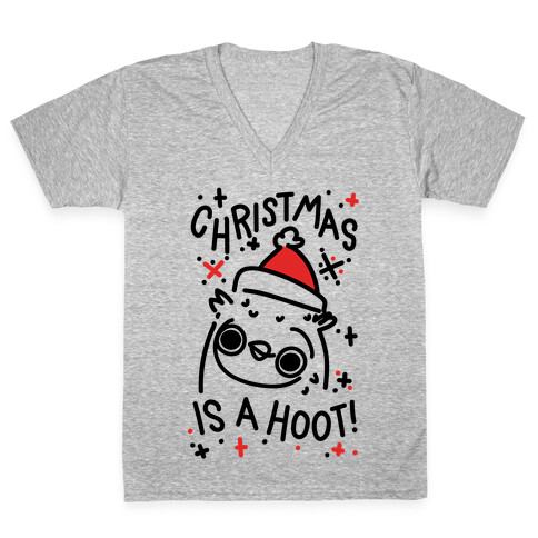 Christmas Is A Hoot V-Neck Tee Shirt