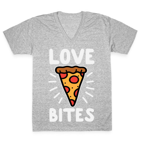 Love Bites Pizza V-Neck Tee Shirt